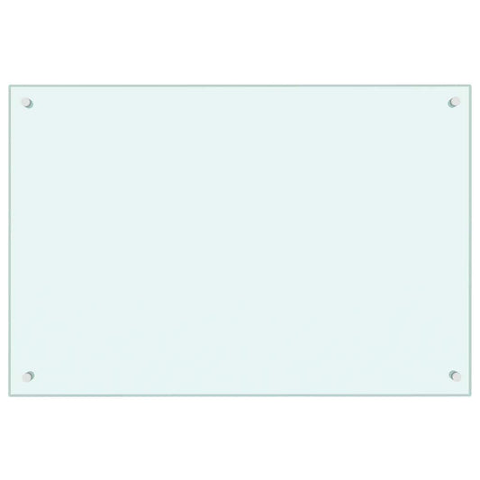 Kitchen Backsplash White 90 x 60 cm Tempered Glass Kitchen Backsplash White 90 x 60 cm Tempered Glass
