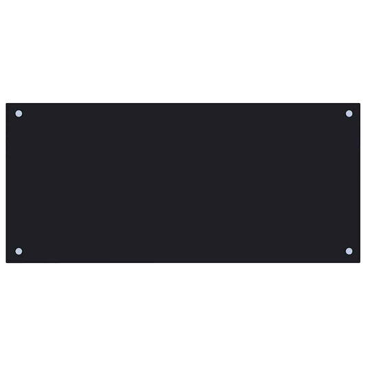 Kitchen Backsplash Black 90 x 40 cm Tempered Glass Kitchen Backsplash Black 90 x 40 cm Tempered Glass