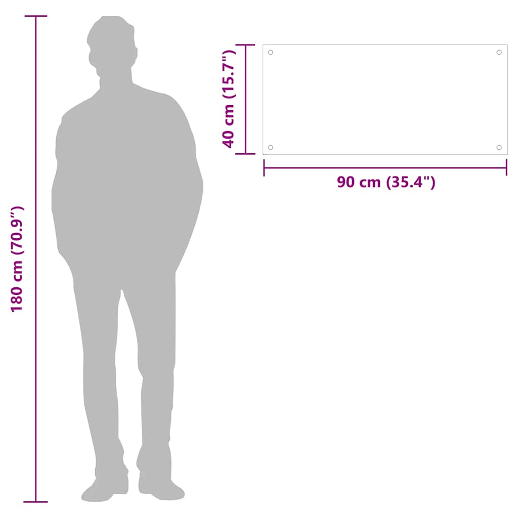 Kitchen Backsplash Black 90 x 40 cm Tempered Glass