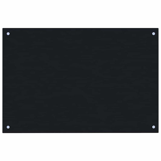 Kitchen Backsplash Black 90 x 50 cm Tempered Glass Kitchen Backsplash Black 90 x 50 cm Tempered Glass