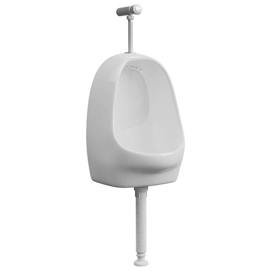 143986 vidaXL Wall Hung Urinal with Flush Valve Ceramic White 143986 vidaXL Wall Hung Urinal with Flush Valve Ceramic White