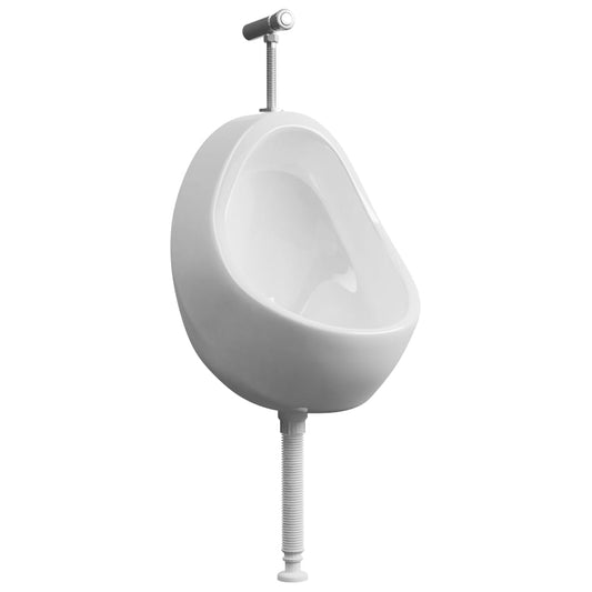 Wall Hung Urinal with Flush Valve Ceramic White Wall Hung Urinal with Flush Valve Ceramic White