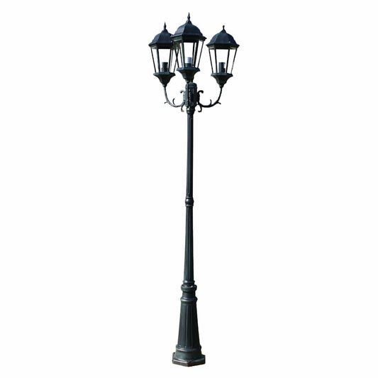 Garden Light Post 3-arms 230 cm Dark Green/Black Aluminium Garden Light Post 3-arms 230 cm Dark Green/Black Aluminium