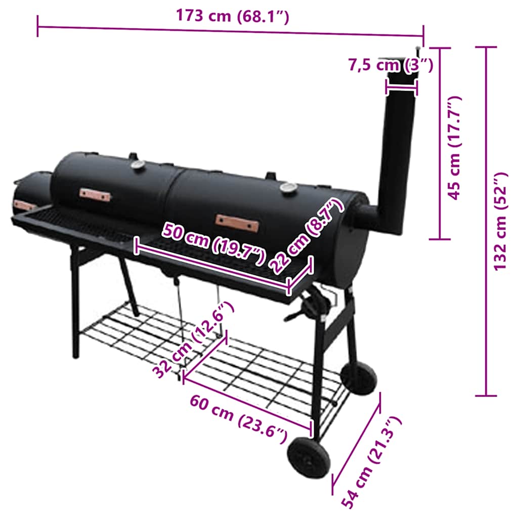 Smoker BBQ Nevada XL Black