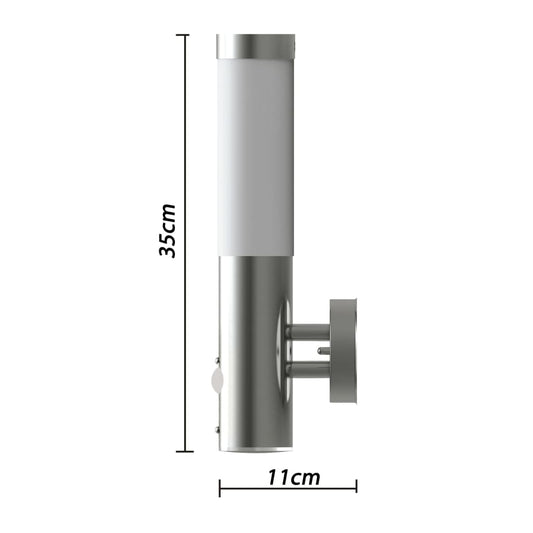 Outdoor Wall Lamp with Motion Detector Stainless Steel Outdoor Wall Lamp with Motion Detector Stainless Steel
