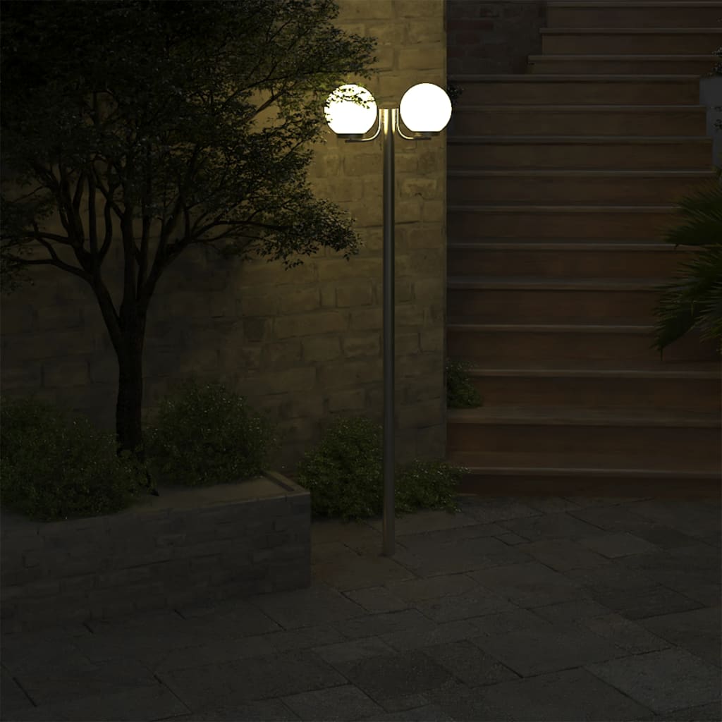 40390 vidaXL Garden Lamp Post 2 Lamps 220 cm