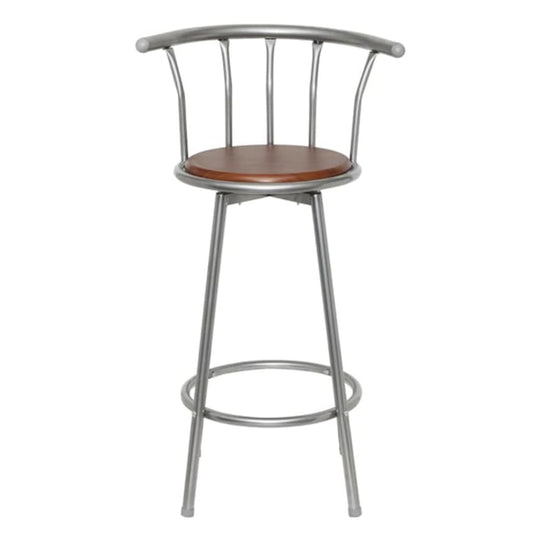 Bar Stool | Set of 2 | Brown | MDF, Steel | Standard | Swivel | Bar Stool Bar Stool | Set of 2 | Brown | MDF, Steel | Standard | Swivel | Bar Stool