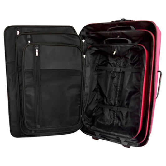 Five Piece Travel Luggage Set Red Five Piece Travel Luggage Set Red