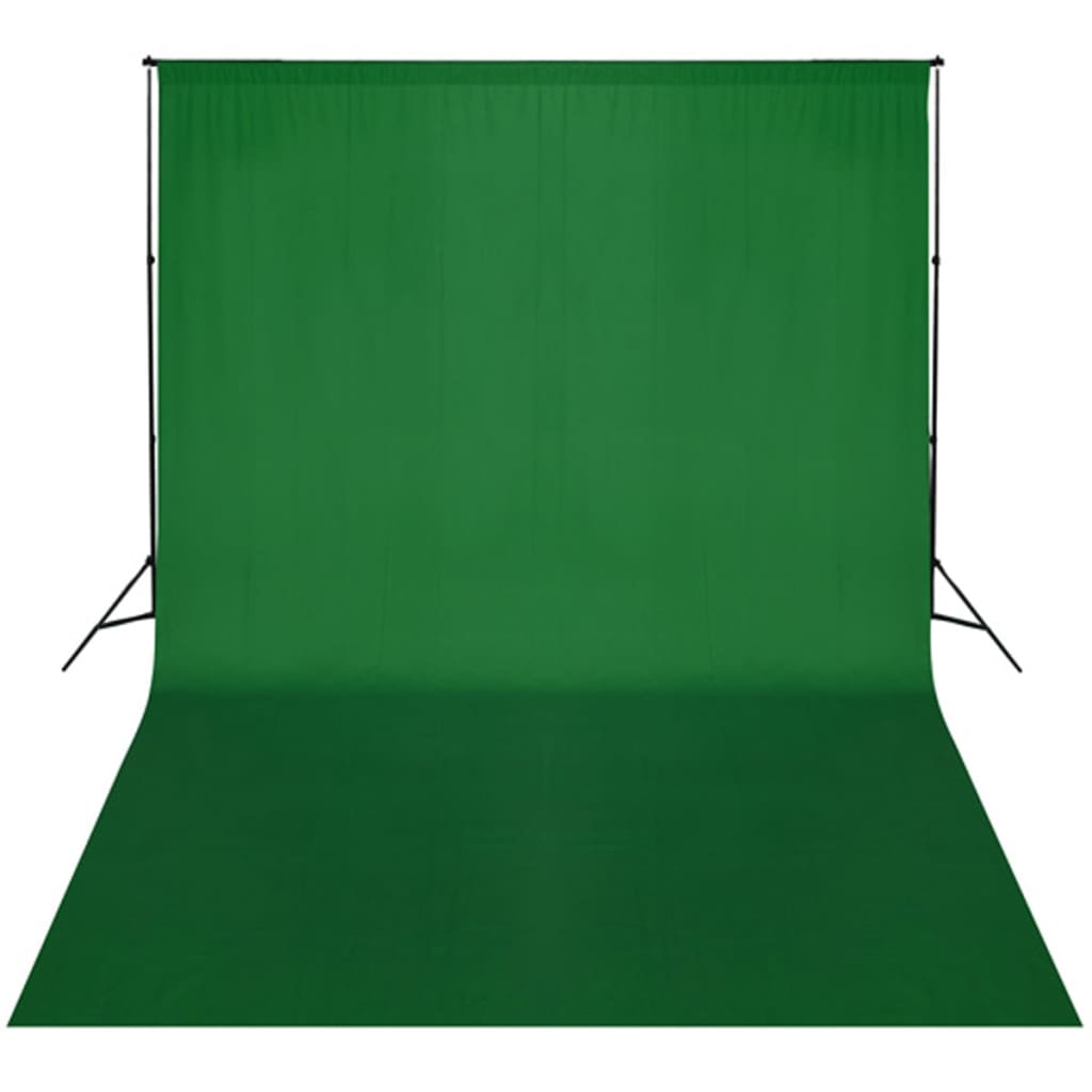160066 vidaXL Backdrop Support System 300 x 300 cm Green