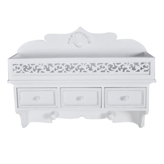 Wall Shelf/Peg with 3 Drawers 2 Hooks Wall Shelf/Peg with 3 Drawers 2 Hooks