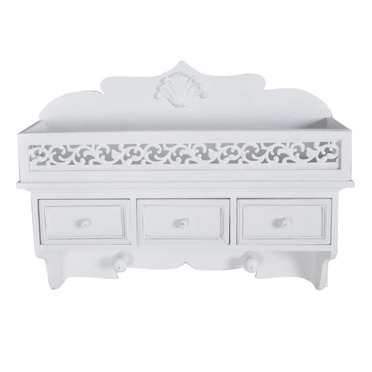 Wall Shelf/Peg with 3 Drawers 2 Hooks Wall Shelf/Peg with 3 Drawers 2 Hooks