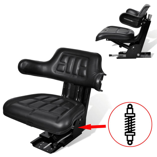 Tractor Seat with Suspension Black Tractor Seat with Suspension Black
