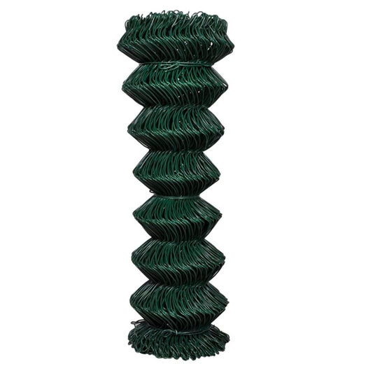 Chain Link Fence Steel 1,25x15 m Green Chain Link Fence Steel 1,25x15 m Green