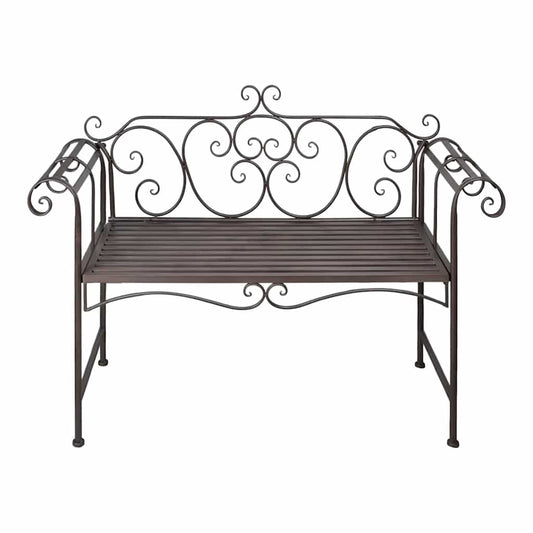 40716 vidaXL Garden Bench 132 cm Steel Antique Brown 40716 vidaXL Garden Bench 132 cm Steel Antique Brown