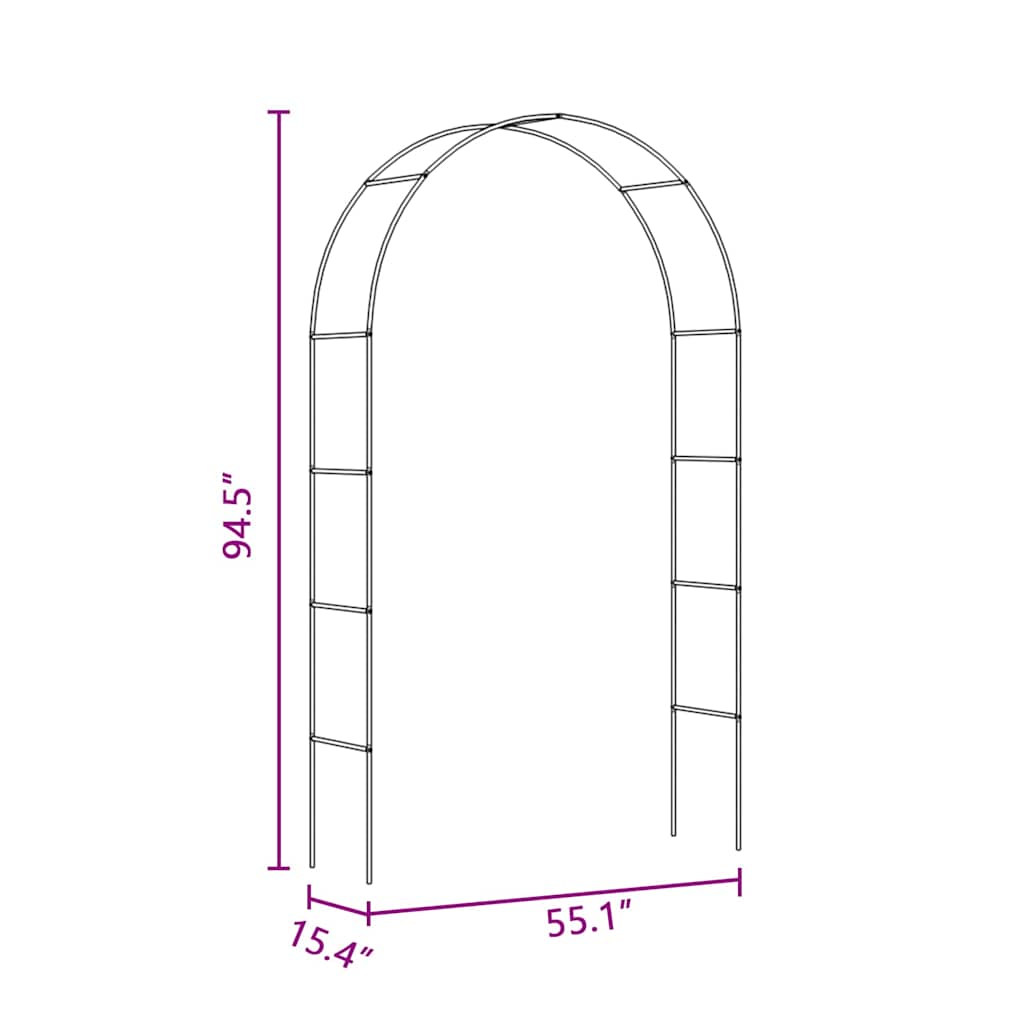 Garden Arch | Dark Green | Iron | 2 pieces | Durable | Garden Arch