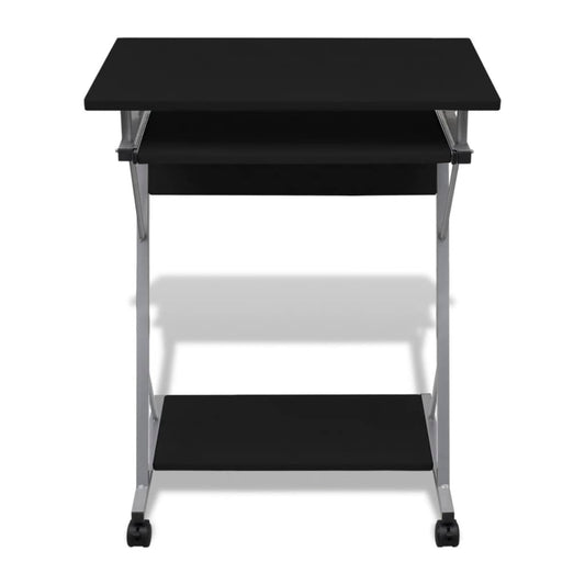 Computer Desk | Black | Particle Board, Powder-Coated Steel | Compact Computer Desk | Black | Particle Board, Powder-Coated Steel | Compact