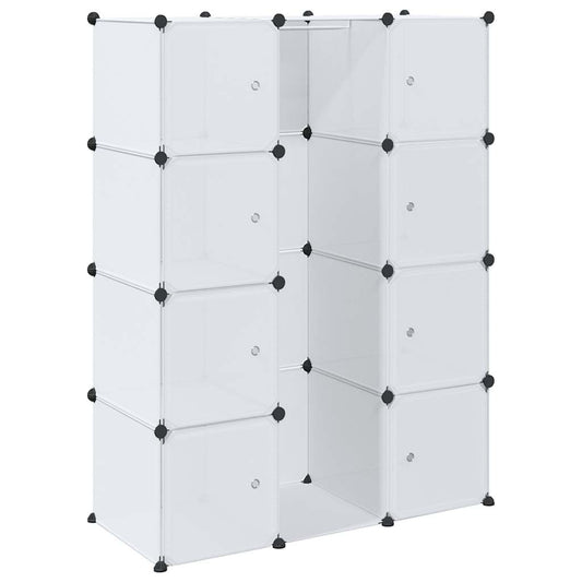 Modular Cabinet with 9 Compartments 109x36.5x143 cm White Modular Cabinet with 9 Compartments 109x36.5x143 cm White
