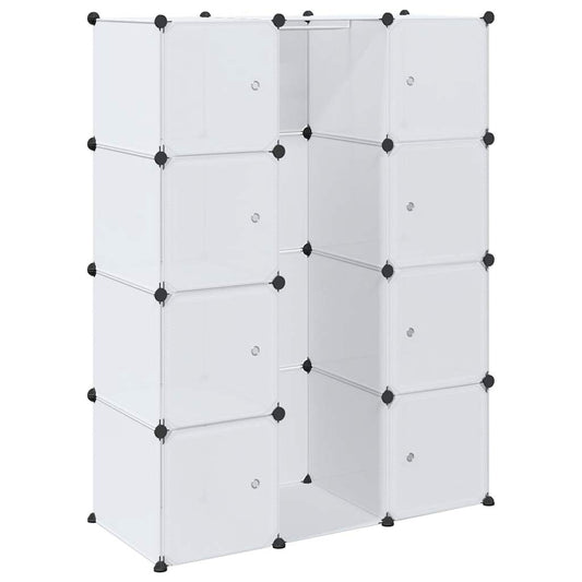 Modular Cabinet with 9 Compartments 109x36,5x143 cm White Modular Cabinet with 9 Compartments 109x36,5x143 cm White