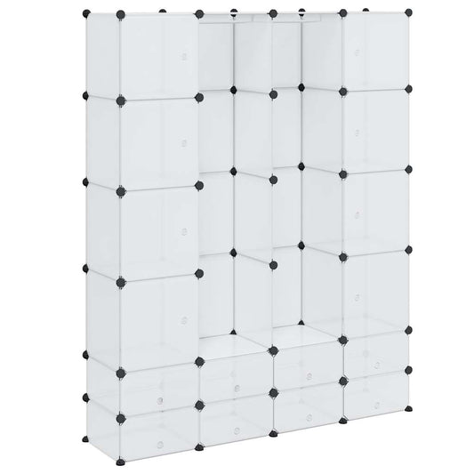 240502 vidaXL Modular Cabinet with 18 Compartments White 37 x 146 x 180,5 cm 240502 vidaXL Modular Cabinet with 18 Compartments White 37 x 146 x 180,5 cm