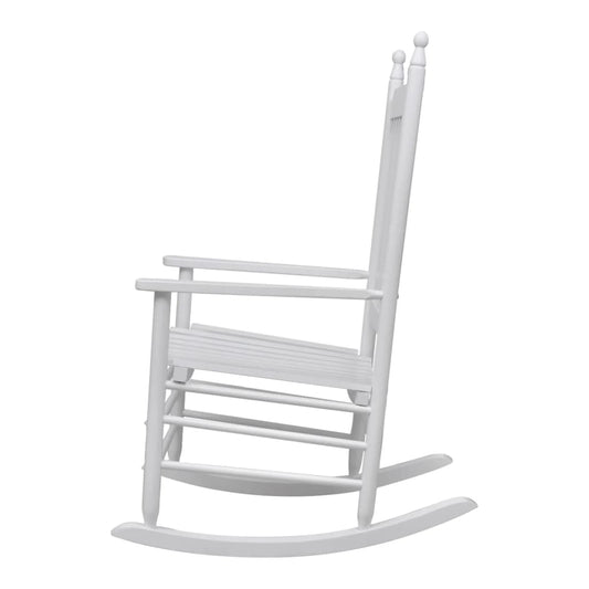 Rocking Chair with Curved Seat White Wood Rocking Chair with Curved Seat White Wood