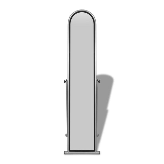 Free Standing Floor Mirror Full Length Rectangular Grey Free Standing Floor Mirror Full Length Rectangular Grey
