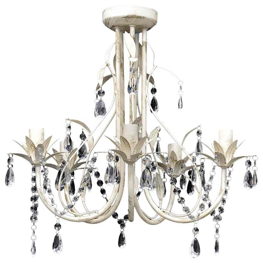 Crystal Pendant Ceiling Lamp Chandelier Elegant 5 Bulb Sockets Crystal Pendant Ceiling Lamp Chandelier Elegant 5 Bulb Sockets