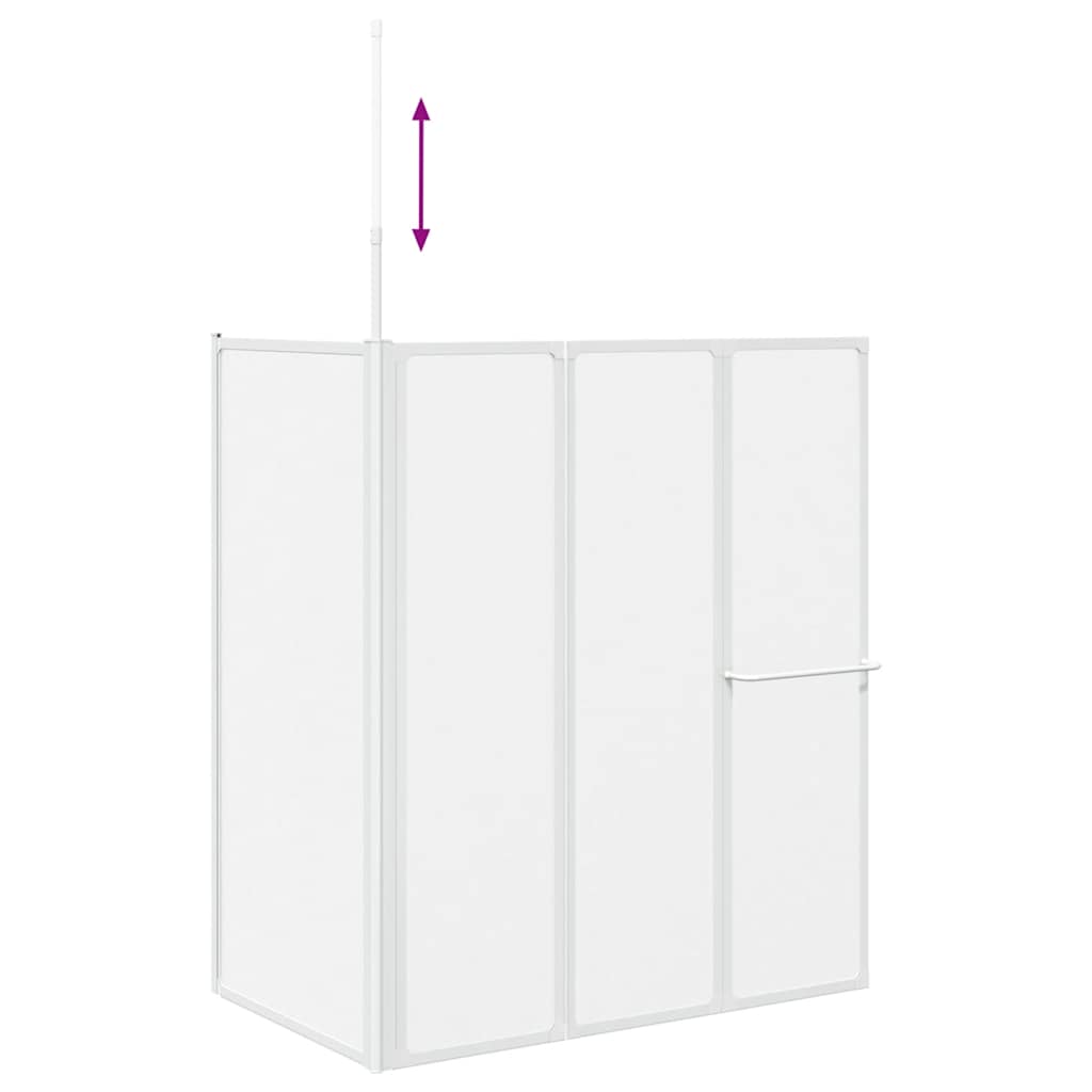 Shower Bath Screen Wall L Shape 70 x 120 x 137 cm 4 Panels Foldable