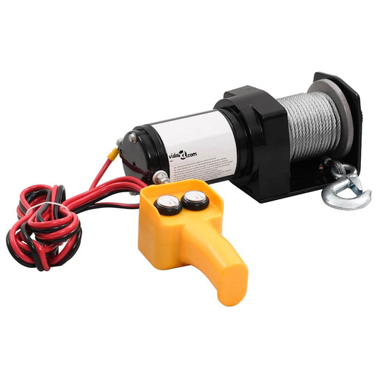 12 V Electric Winch 907 KG Wire Remote Control 12 V Electric Winch 907 KG Wire Remote Control