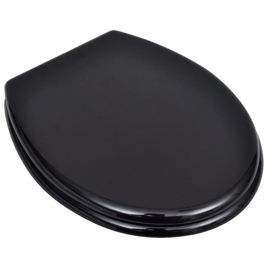WC Toilet Seat MDF Lid Simple Design Black WC Toilet Seat MDF Lid Simple Design Black