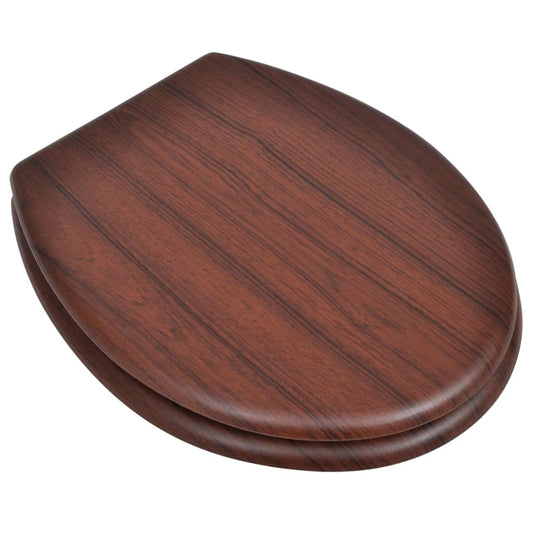 WC Toilet Seat MDF Lid Simple Design Brown WC Toilet Seat MDF Lid Simple Design Brown