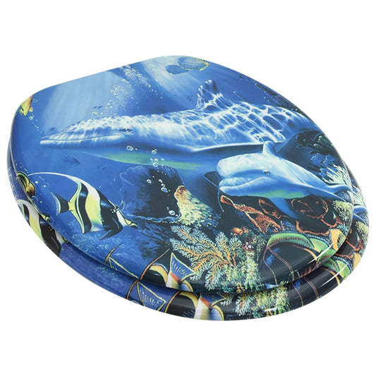 WC Toilet Seat MDF Lid Dolphins WC Toilet Seat MDF Lid Dolphins