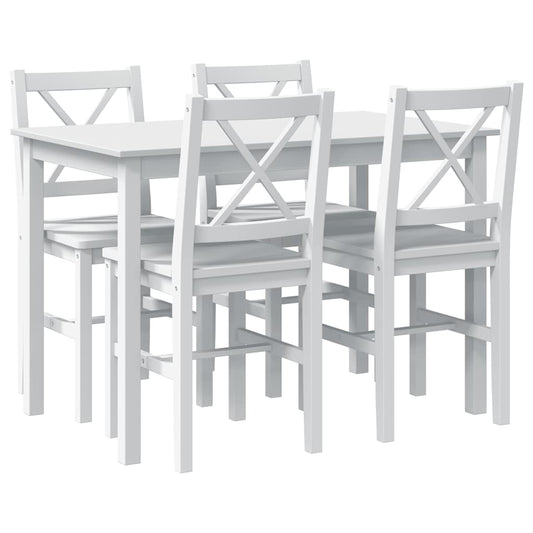 5 Piece Dining Set White 5 Piece Dining Set White