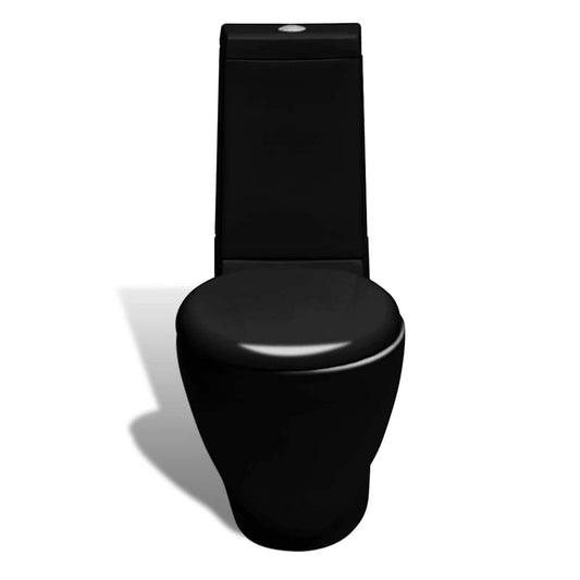 Stand Toilet & Bidet Set Black Ceramic Stand Toilet & Bidet Set Black Ceramic