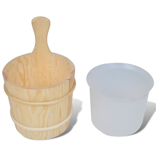 5 Piece Sauna Accessory Bucket Spoon Hourglass Thermo-hygrometer 5 Piece Sauna Accessory Bucket Spoon Hourglass Thermo-hygrometer