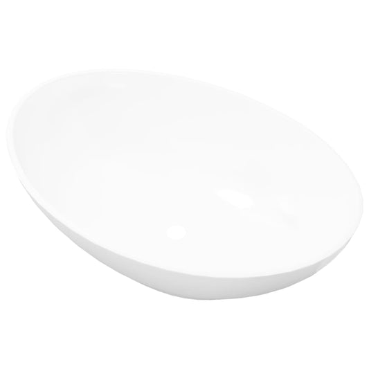 Luxury Ceramic Basin Oval-shaped Sink White 40 x 33 cm Luxury Ceramic Basin Oval-shaped Sink White 40 x 33 cm
