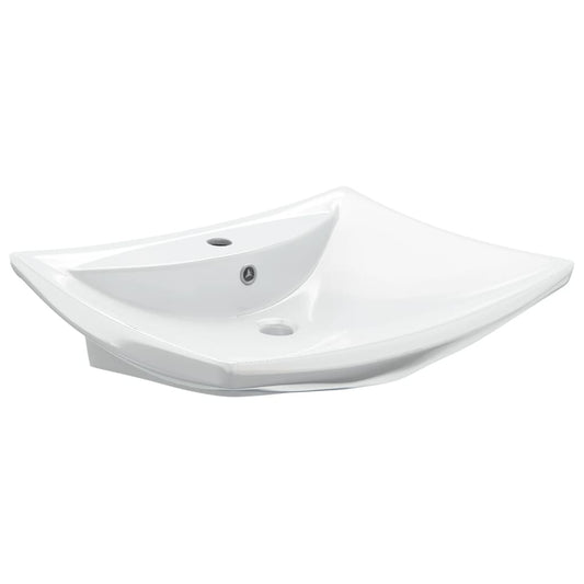 Luxury Ceramic Basin Rectangular with Overflow & Faucet Hole Luxury Ceramic Basin Rectangular with Overflow & Faucet Hole