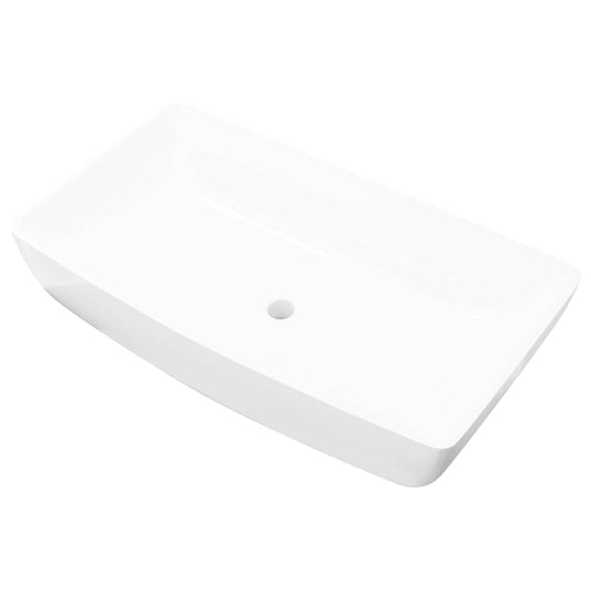 Luxury Ceramic Basin Rectangular Sink White 71 x 39 cm Luxury Ceramic Basin Rectangular Sink White 71 x 39 cm