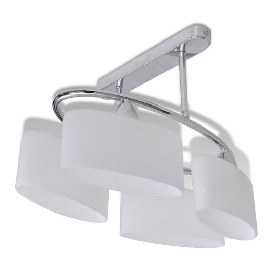 Ceiling Lamp with Ellipsoid Glass Shades for 4 E14 Bulbs Ceiling Lamp with Ellipsoid Glass Shades for 4 E14 Bulbs