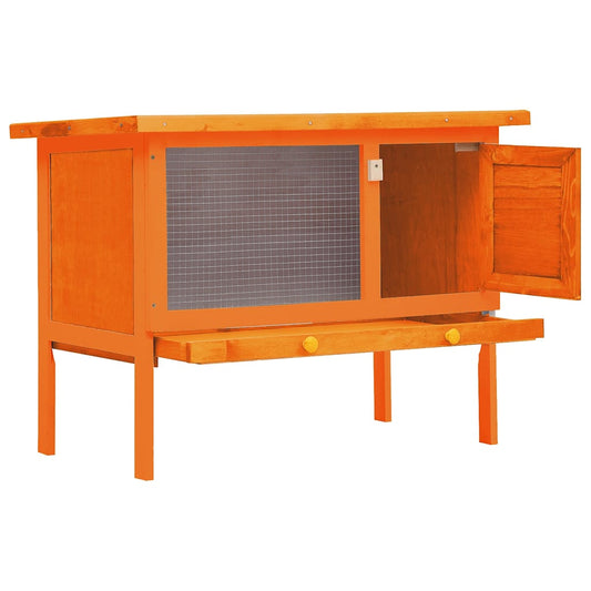 Rabbit Hutch | Natural | Solid pine wood, plywood and iron | Large Rabbit Hutch | Natural | Solid pine wood, plywood and iron | Large