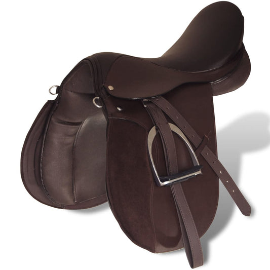 Saddle | Brown | Real Leather | 17.5 inches | Durable | Horse Saddle Saddle | Brown | Real Leather | 17.5 inches | Durable | Horse Saddle