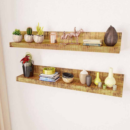 241088 vidaXL Display Shelf 2 pcs Solid Wood Wall-Mounted 241088 vidaXL Display Shelf 2 pcs Solid Wood Wall-Mounted