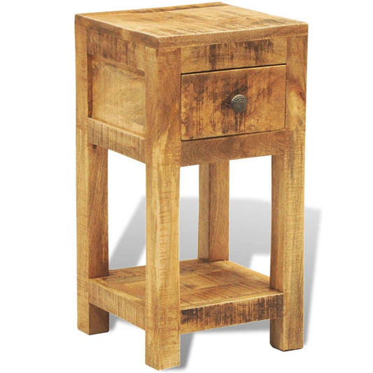 Nightstand with 1 Drawer Solid Mango Wood Nightstand with 1 Drawer Solid Mango Wood