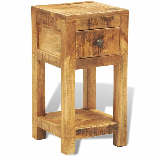 Nightstand with 1 Drawer Solid Mango Wood Nightstand with 1 Drawer Solid Mango Wood