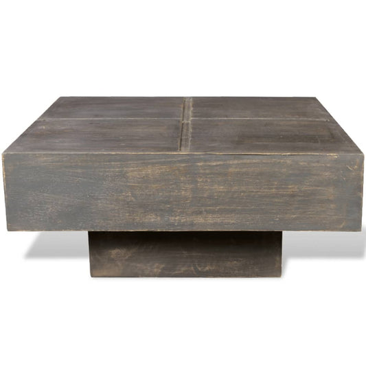 Coffee Table Dark Brown Square Solid Mango Wood Coffee Table Dark Brown Square Solid Mango Wood