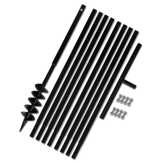 Ground Drill with Handle 100 mm with Extension Tube 9 m Steel Ground Drill with Handle 100 mm with Extension Tube 9 m Steel