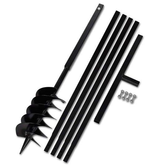 Ground Drill with Handle 150 mm with Extension Tube 5 m Steel Ground Drill with Handle 150 mm with Extension Tube 5 m Steel