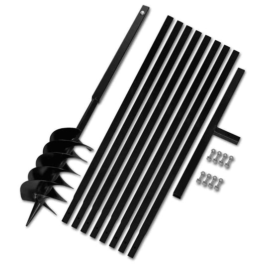 Ground Drill with Handle 150 mm with Extension Tube 9 m Steel Ground Drill with Handle 150 mm with Extension Tube 9 m Steel