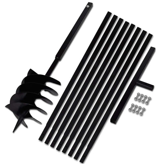 Ground Drill with Handle 200 mm with Extension Tube 9 m Steel Ground Drill with Handle 200 mm with Extension Tube 9 m Steel