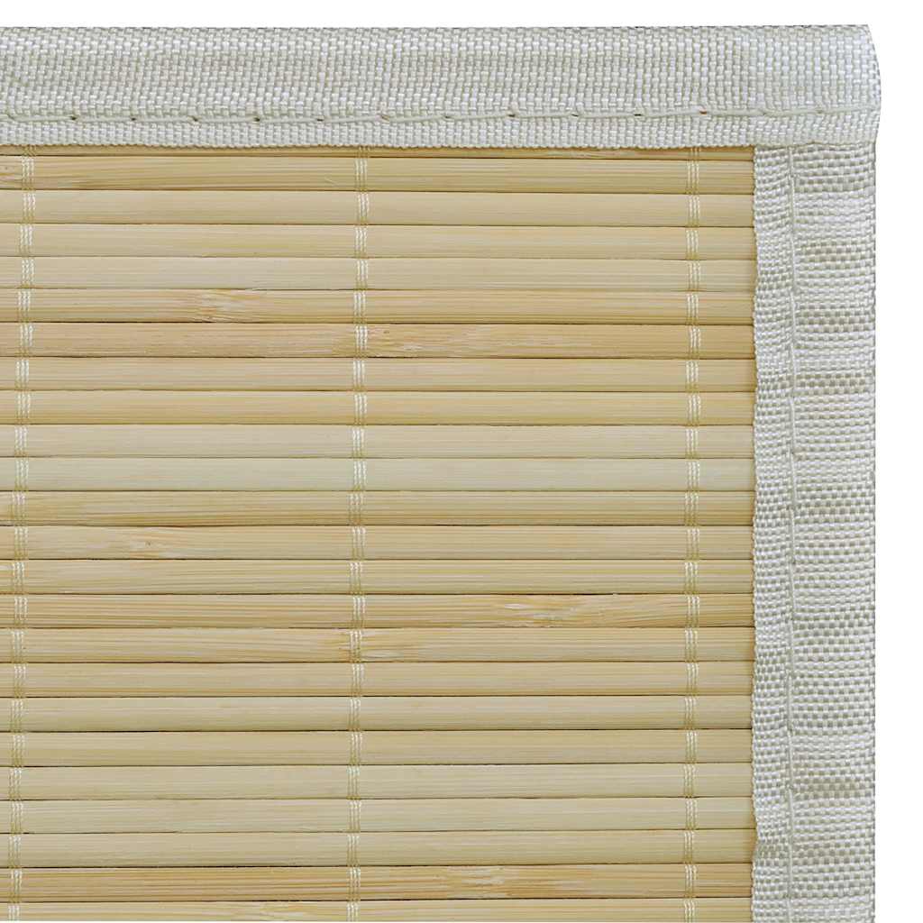 Carpet | Natural bamboo colour | Bamboo surface with polypropylene edges