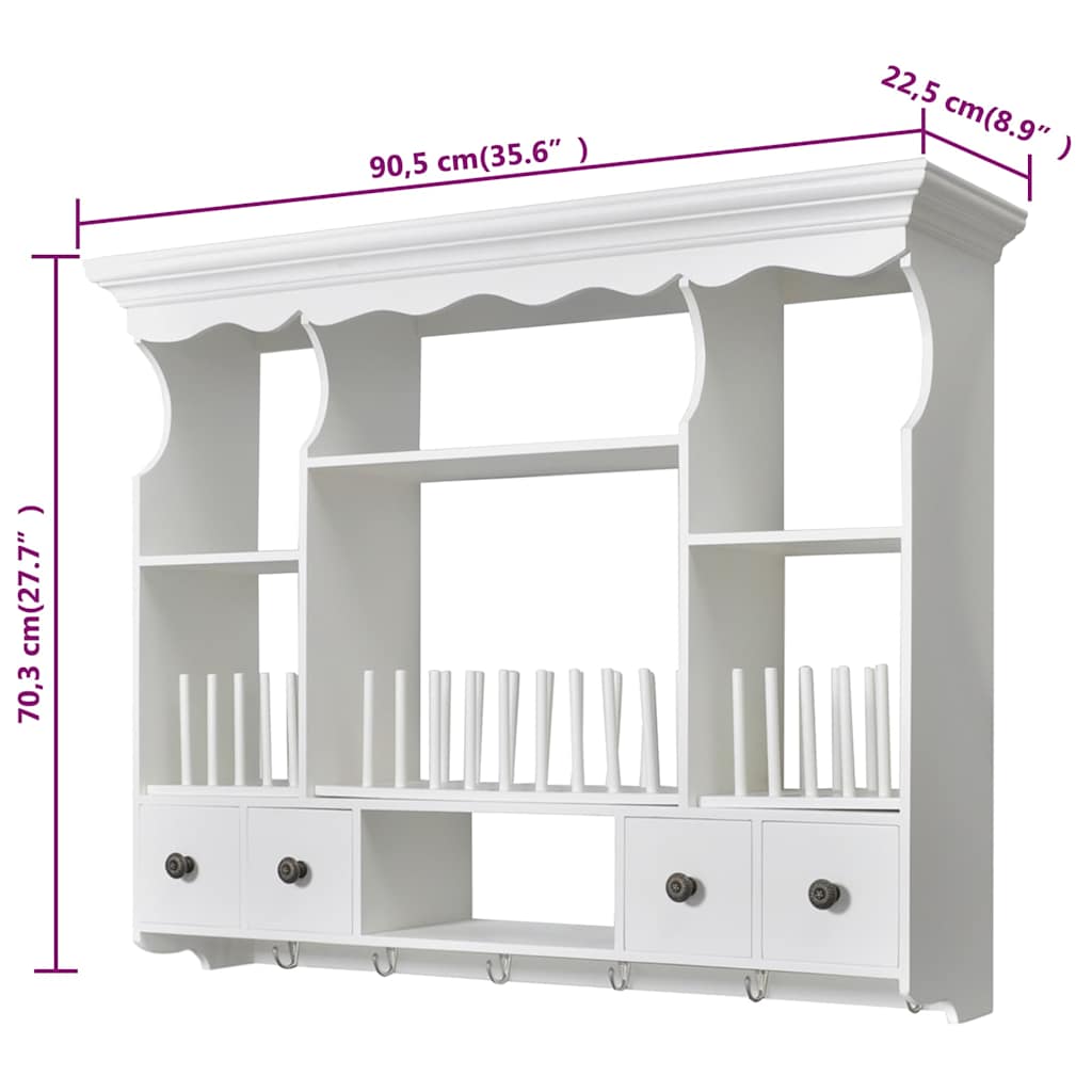 Wooden Kitchen Wall Cabinet White